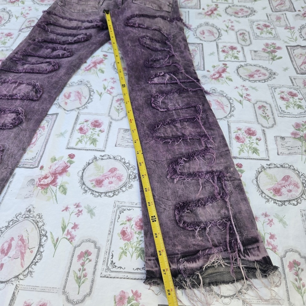 Jordan Craig Legacy Edition Kids Stacked Jeans Purple Distressed Size 10 - Picture 9 of 9